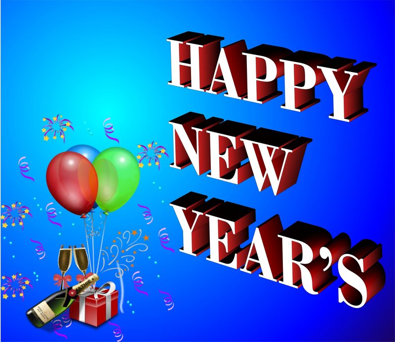 New Year's Celebration — Blue