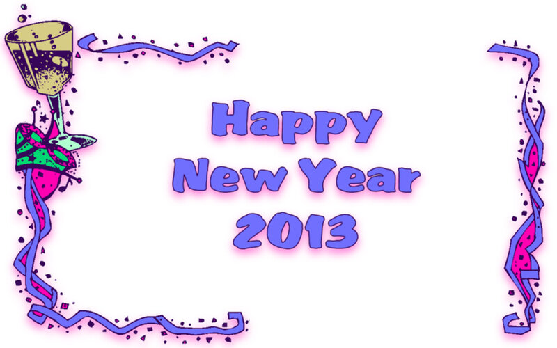 New Year's Greeting Card — Purple