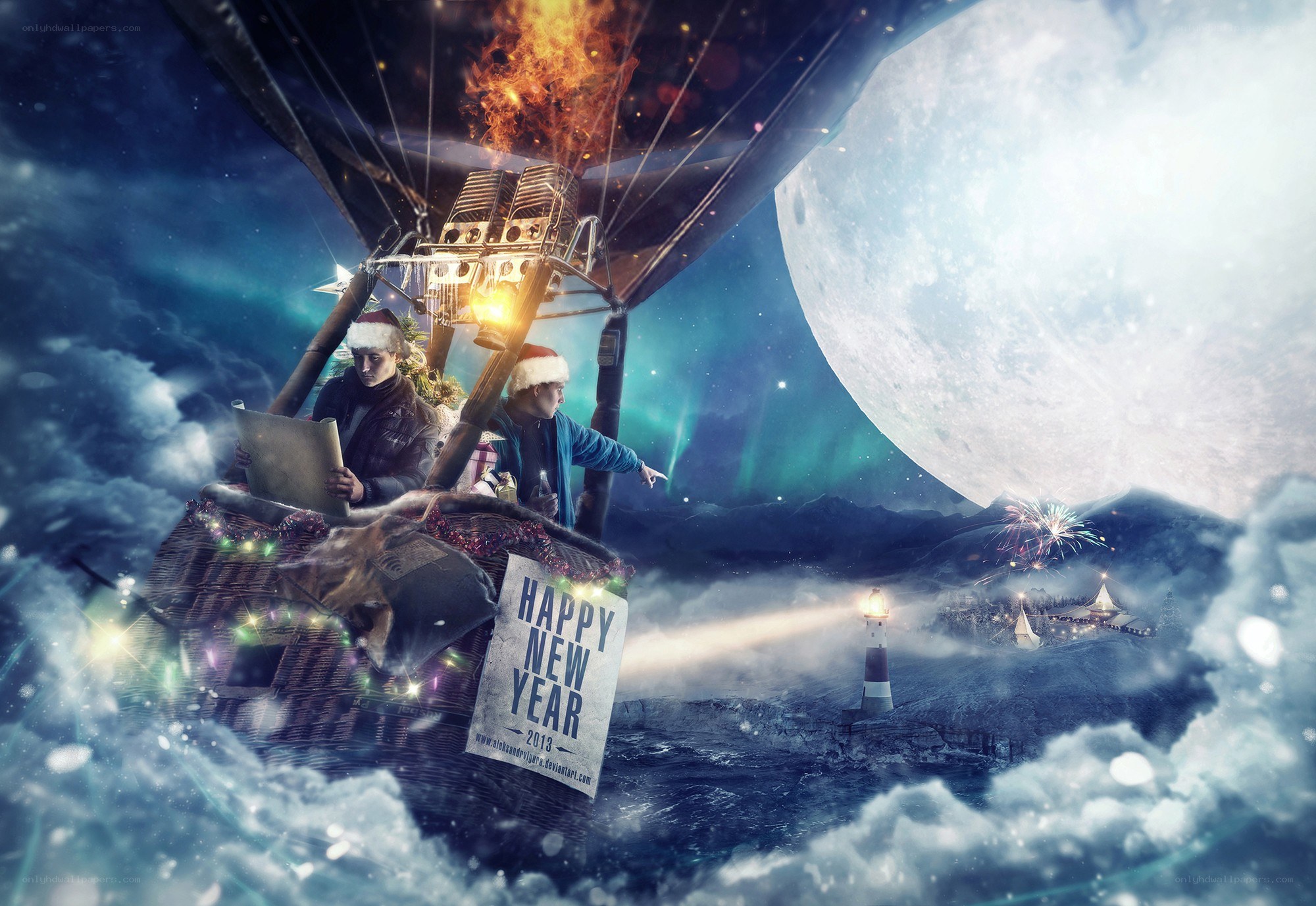 New Year's hot air balloon flight
