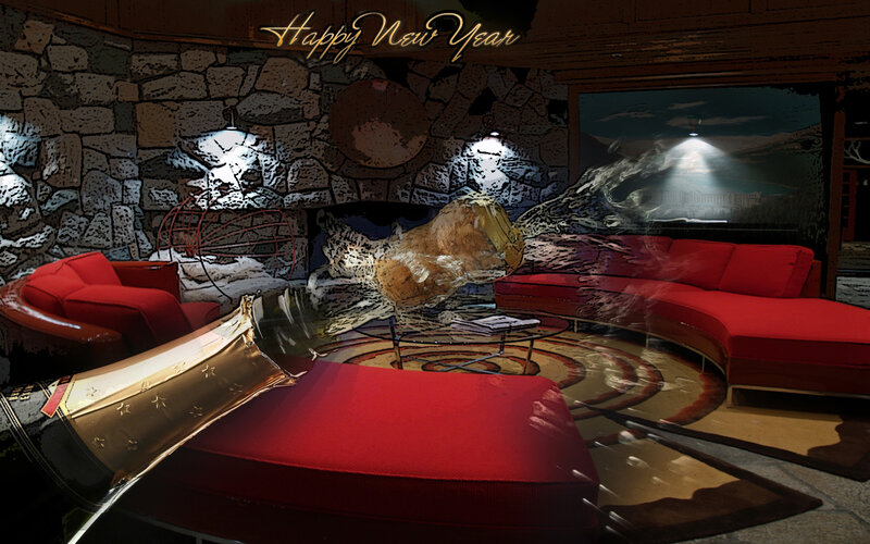 New Year's living room scene