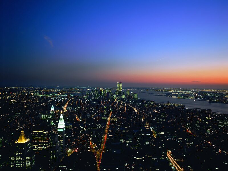 New York City at dusk
