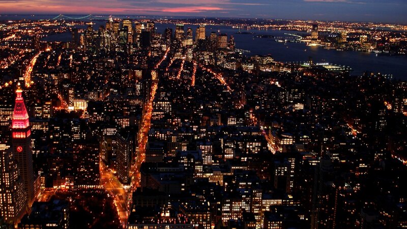 New York City at dusk