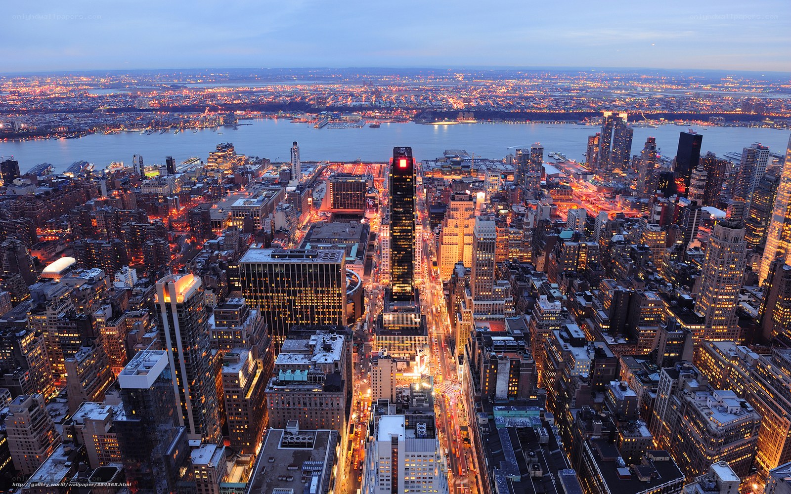 New York City at dusk