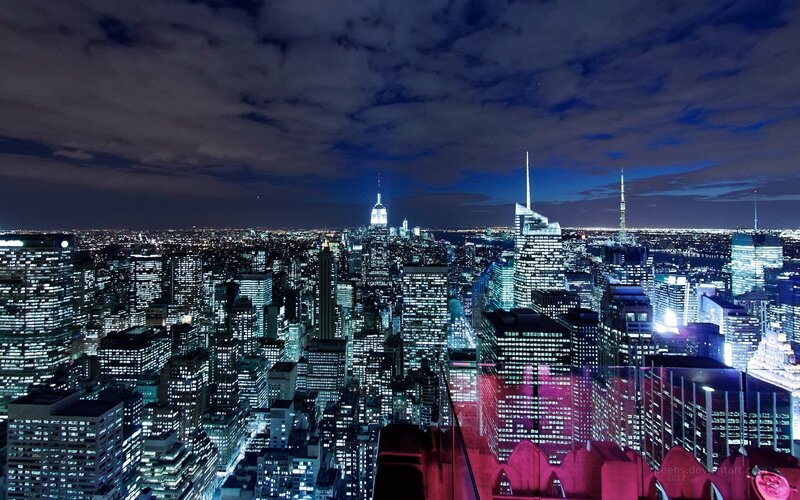 New York City skyline at night