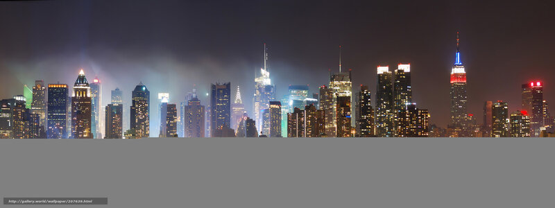 New York City skyline at night