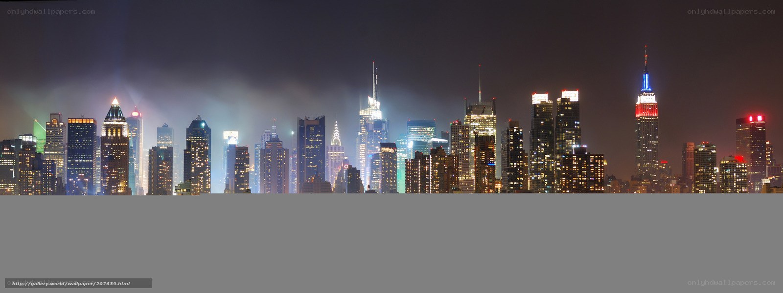 New York City skyline at night