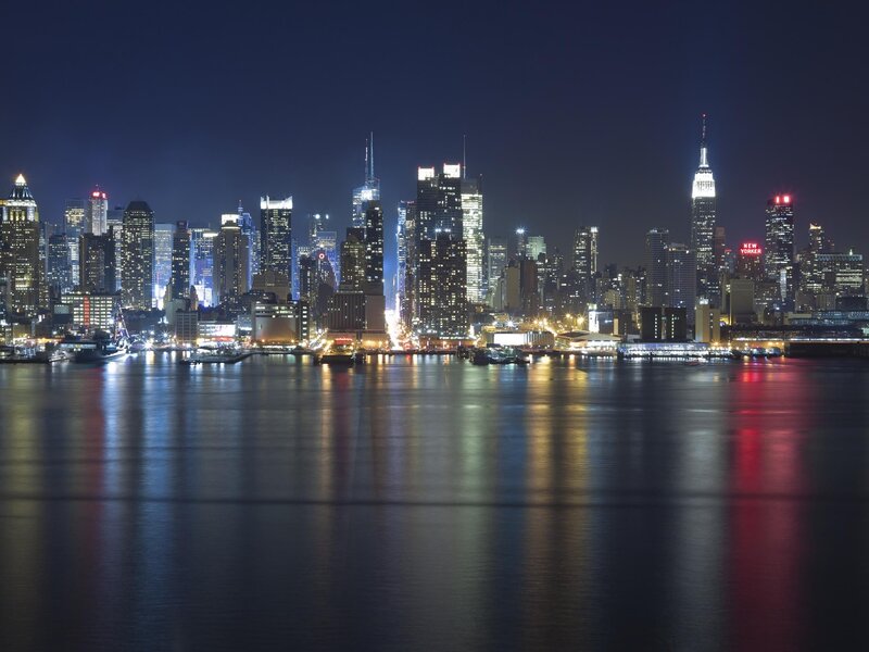 New York City skyline at night