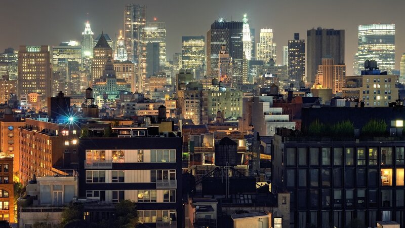 New York City skyline at night
