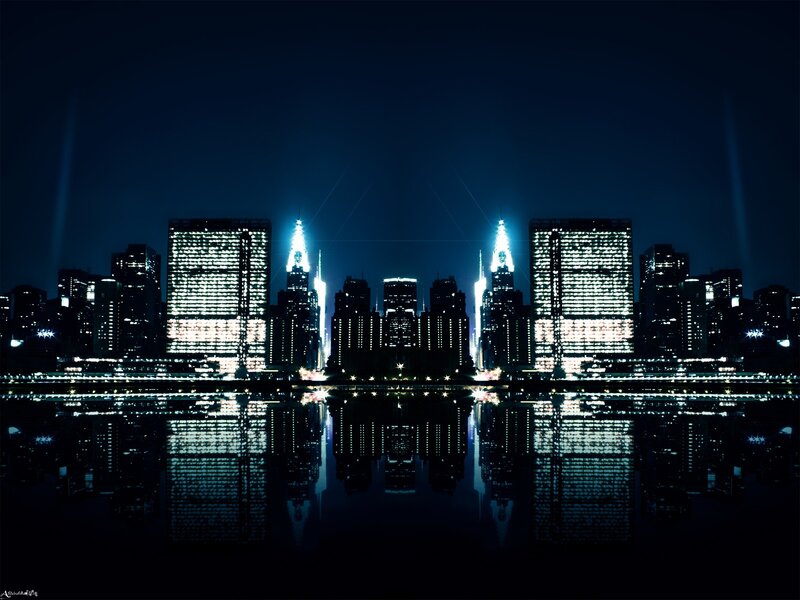 New York City skyline at night