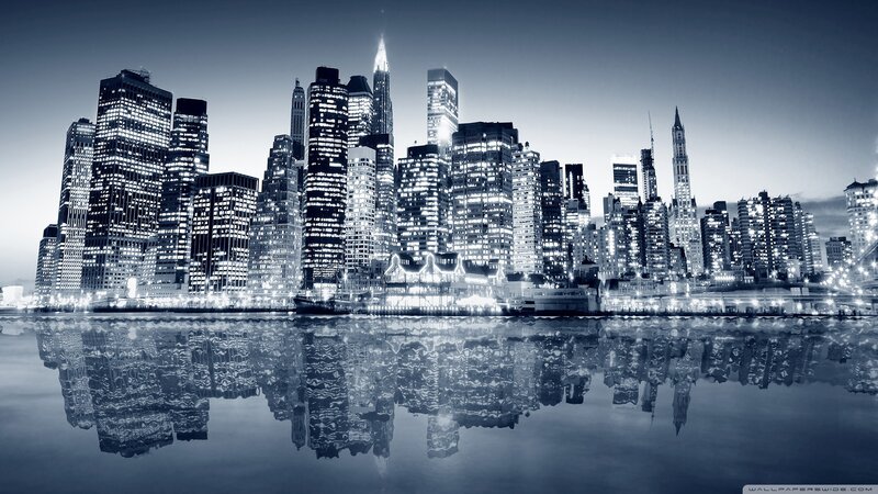 New York City skyline at night