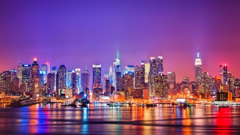 New York City skyline at night