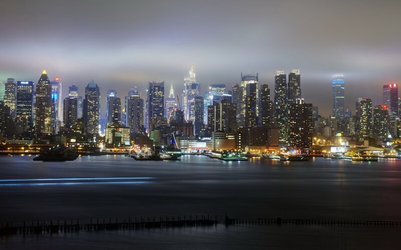 New York City skyline at night