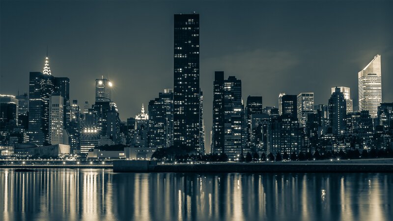 New York City skyline at night