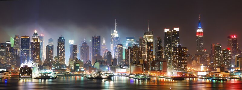 New York City skyline at night
