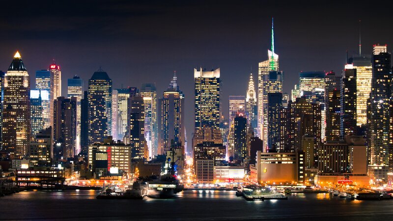 New York City skyline at night