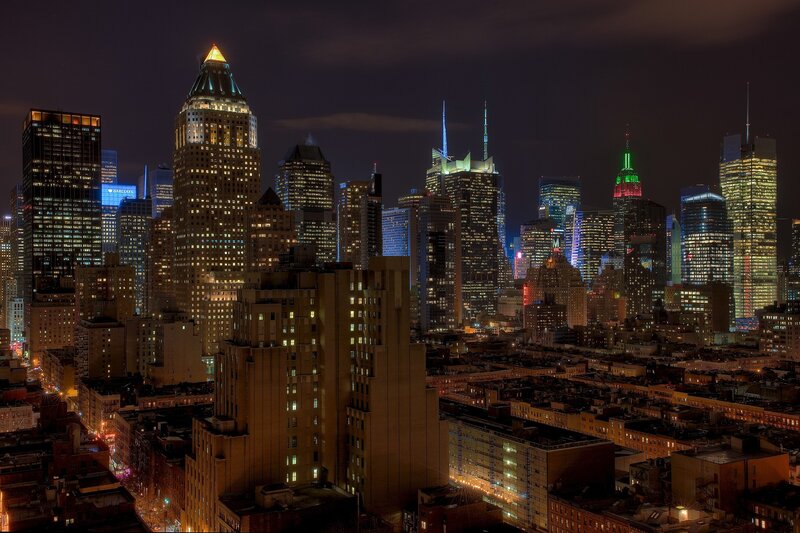 New York City skyline at night