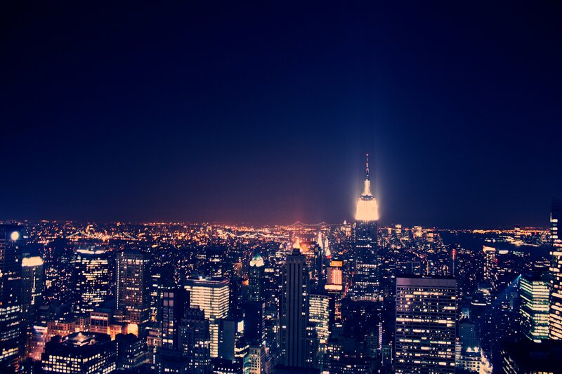 New York City skyline at night