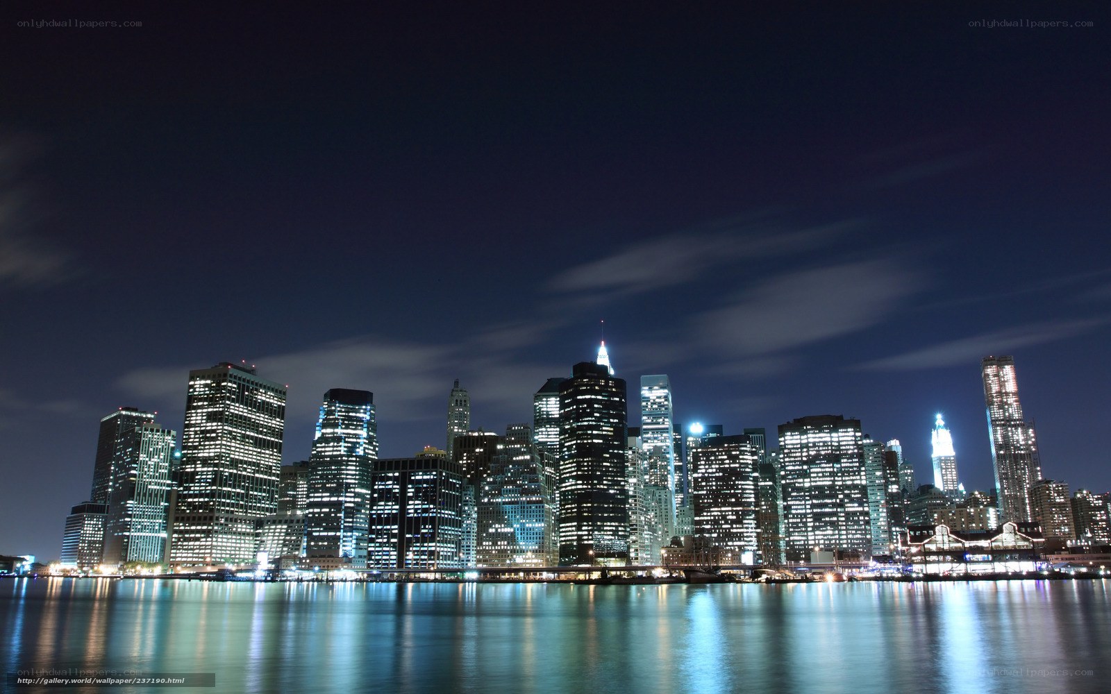 New York City skyline at night