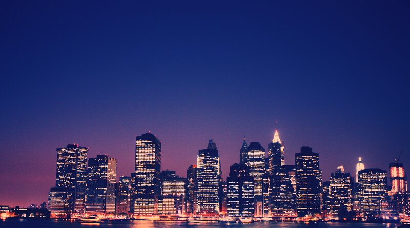 New York City skyline at night