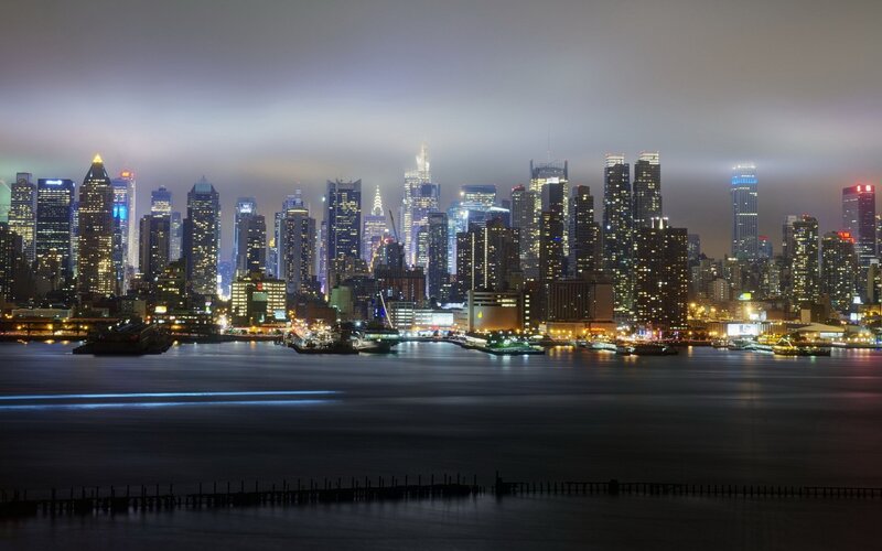 New York City skyline at night