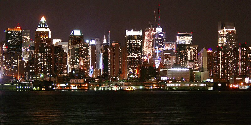 New York City skyline at night