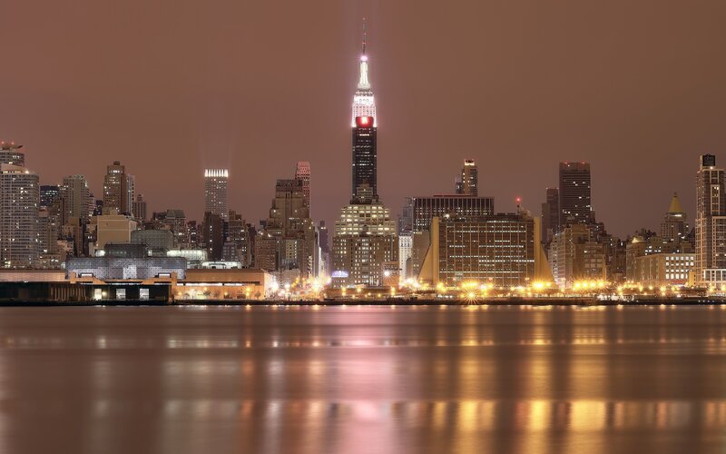 New York City skyline at night