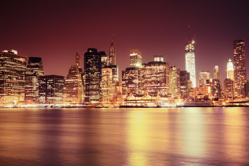 New York City skyline at night