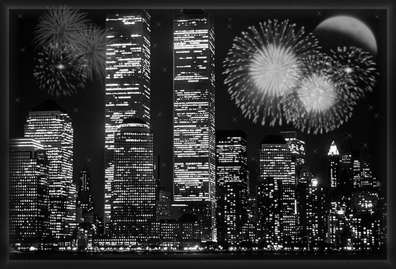 New York City skyline at night