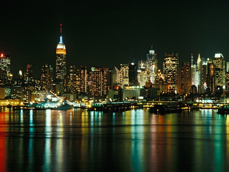 New York City skyline at night