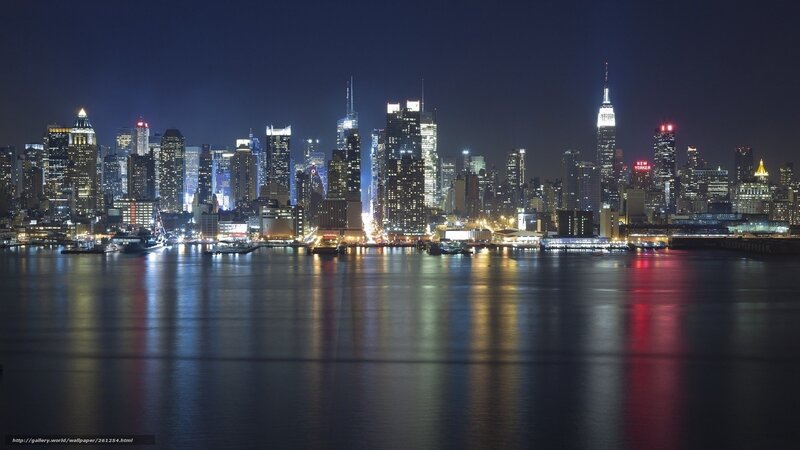New York City skyline at night