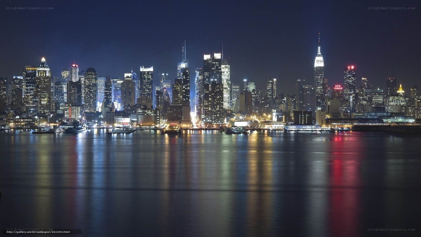 New York City skyline at night