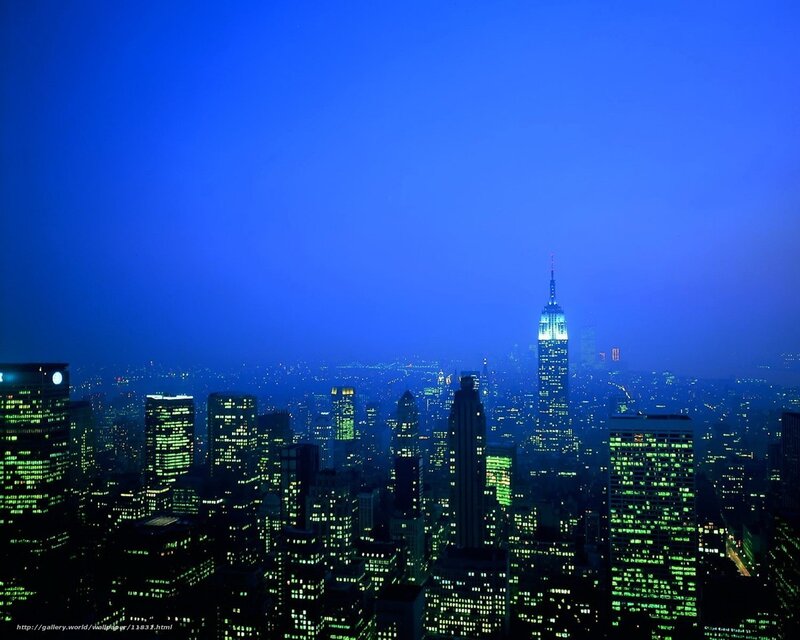 New York City skyline at night