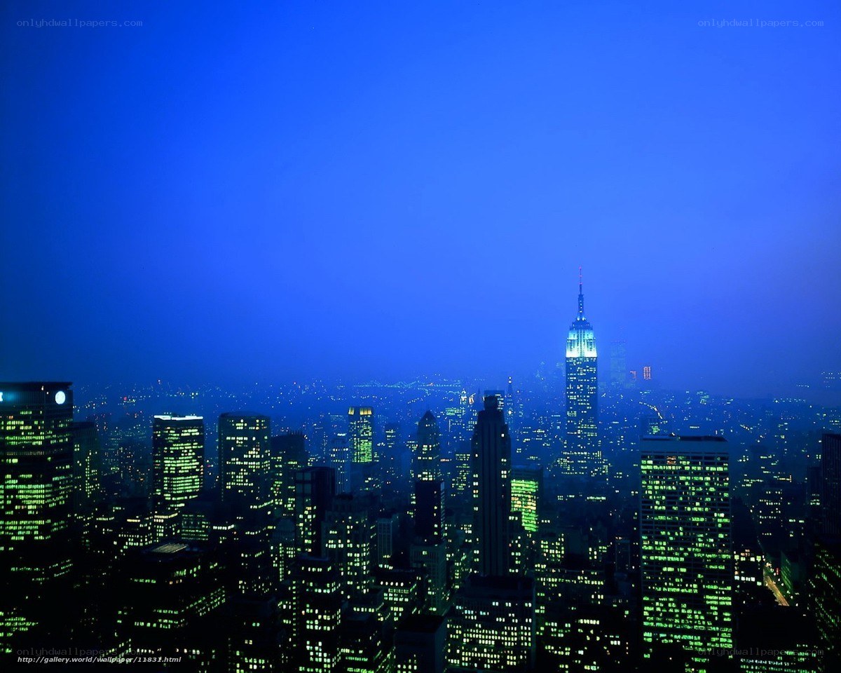 New York City skyline at night