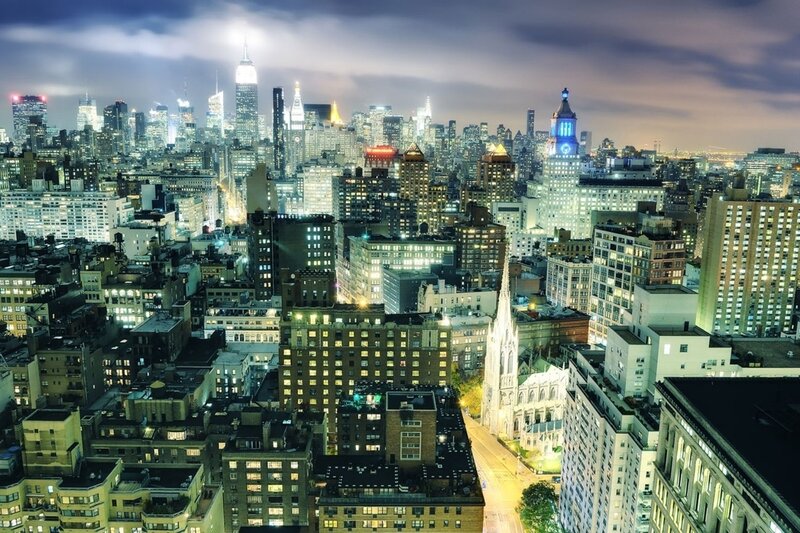 New York City skyline at night