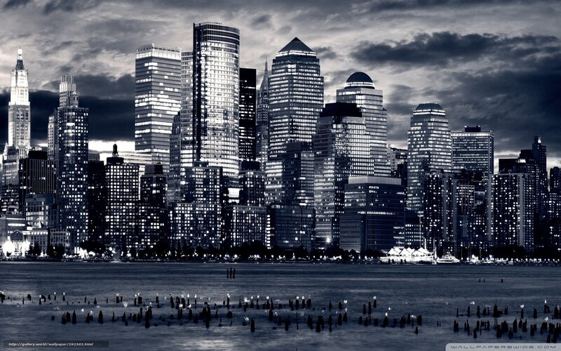 New York City skyline at night