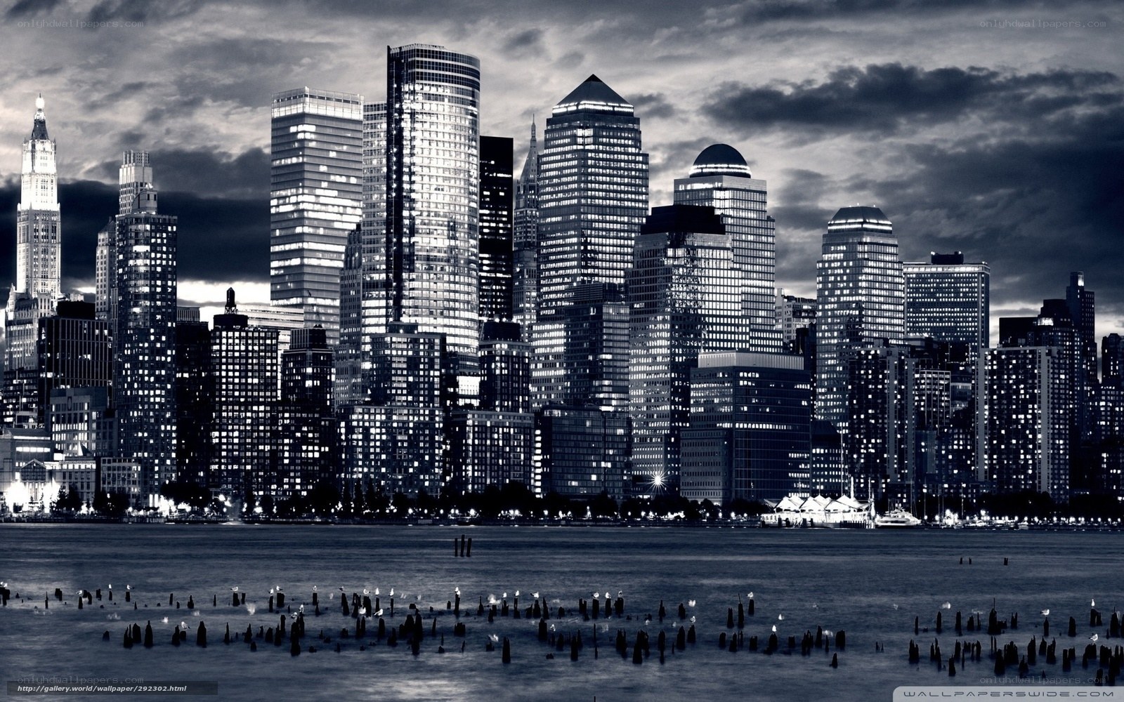 New York City skyline at night