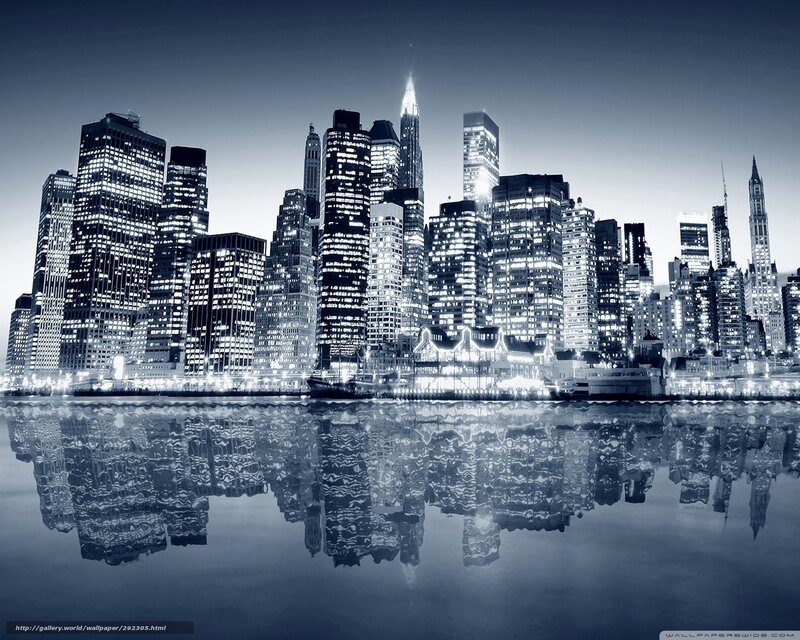 New York City skyline at night