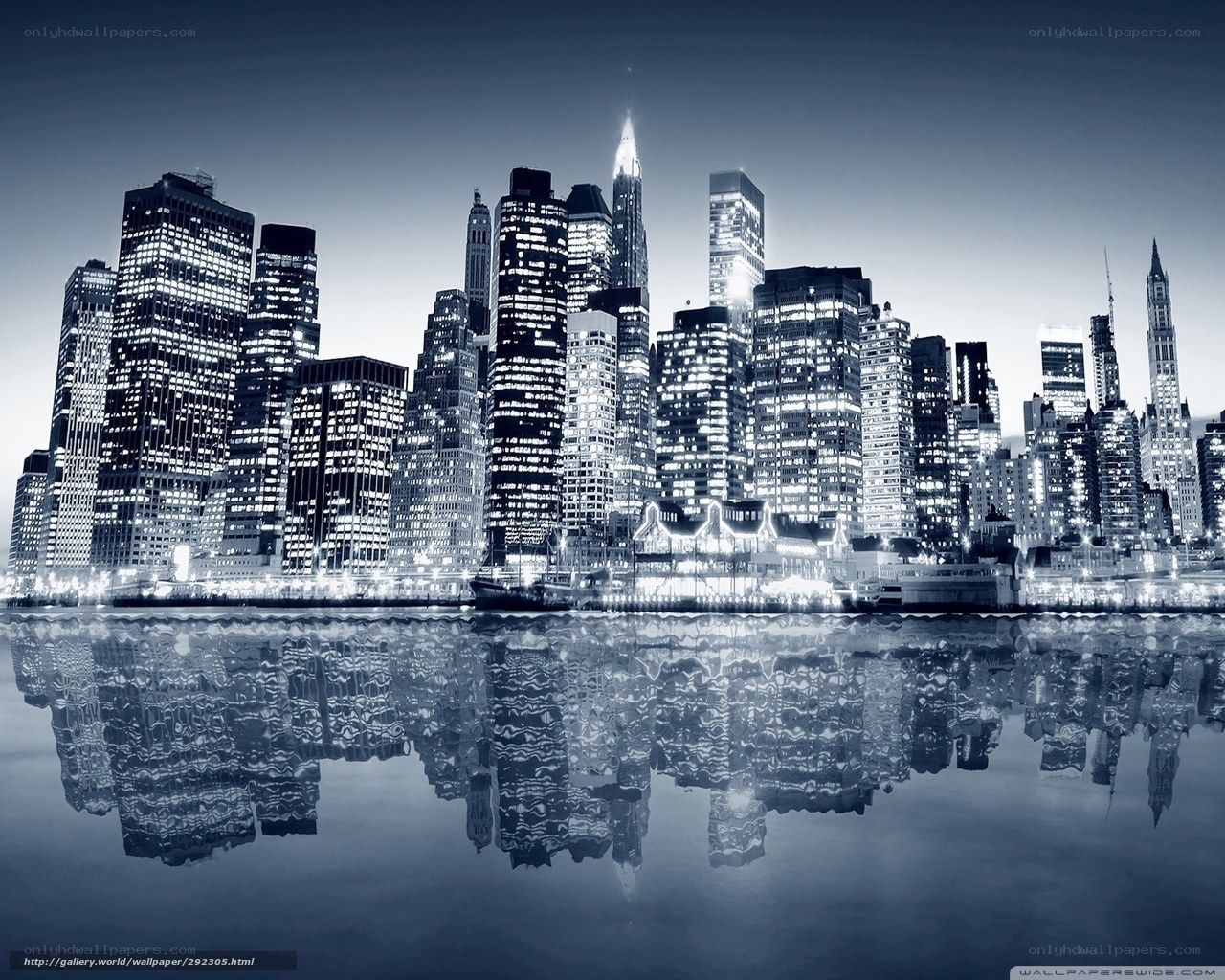 New York City skyline at night