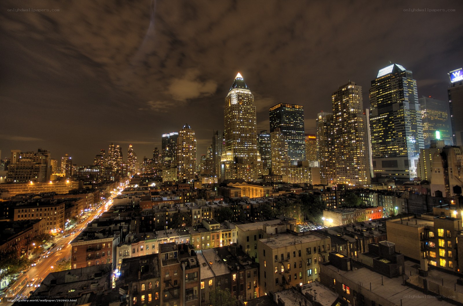 New York City skyline at night