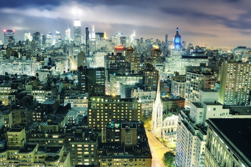 New York City skyline at night