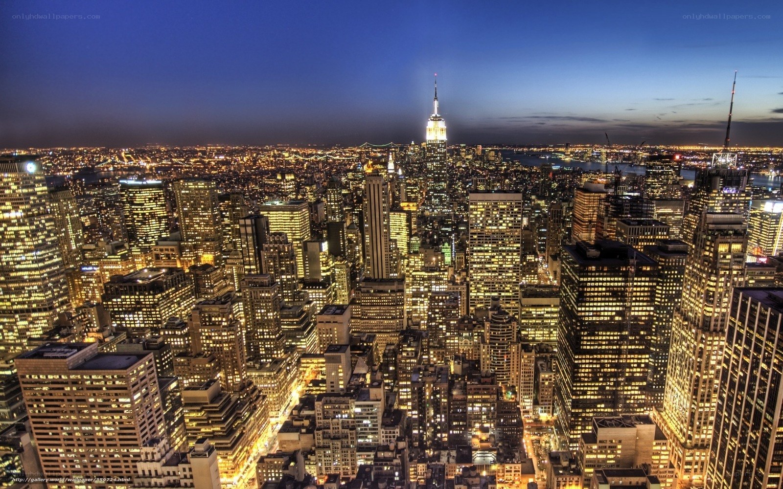 New York City skyline at night
