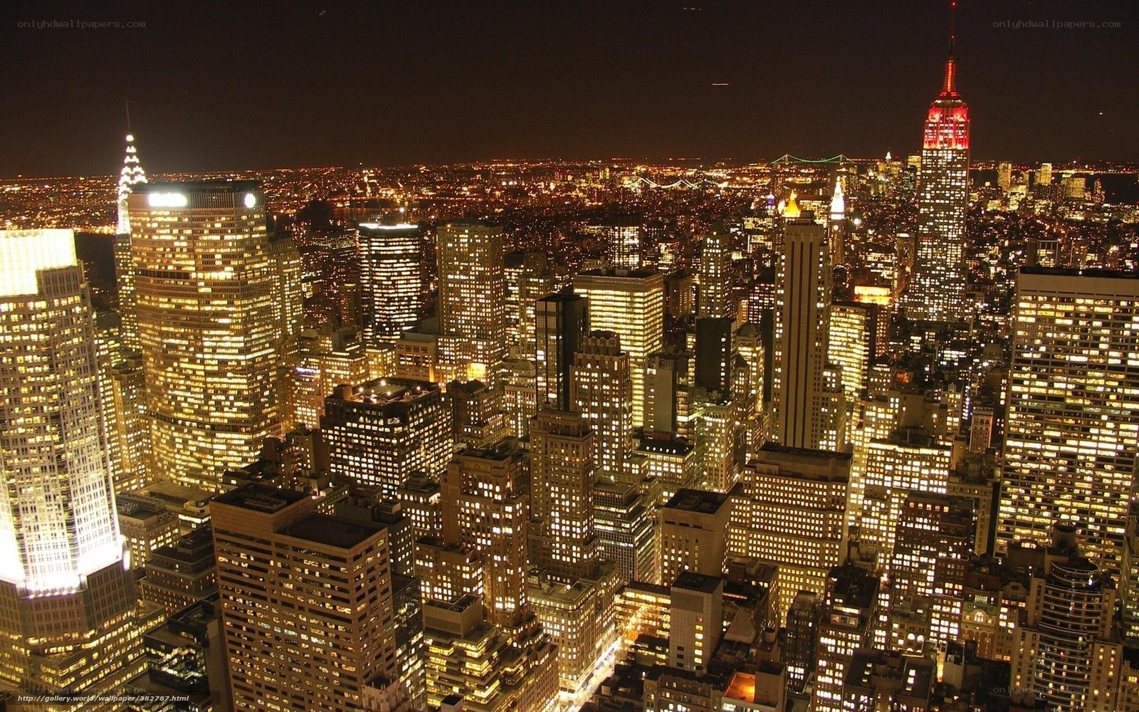 New York City skyline at night