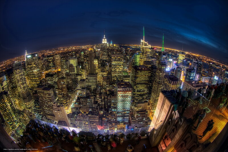 New York City skyline at night