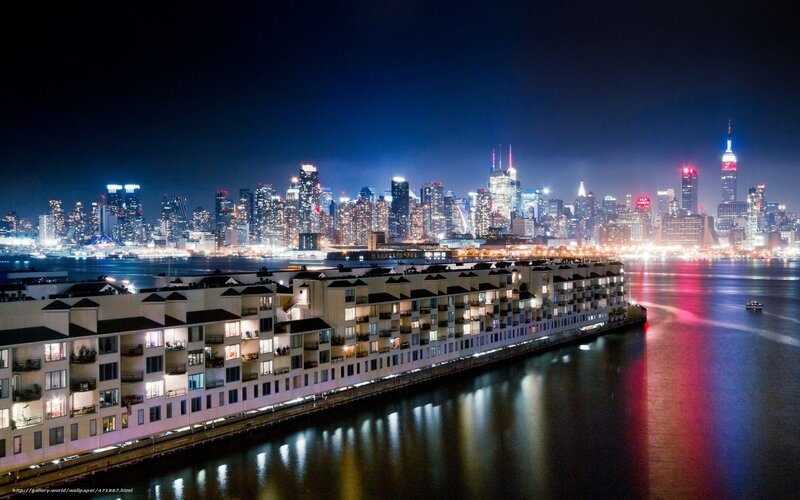 New York City skyline at night
