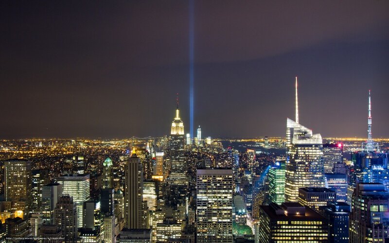 New York City skyline at night