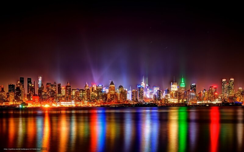 New York City skyline at night