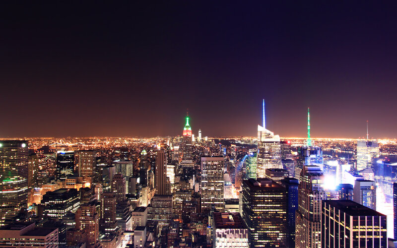 New York City skyline at night
