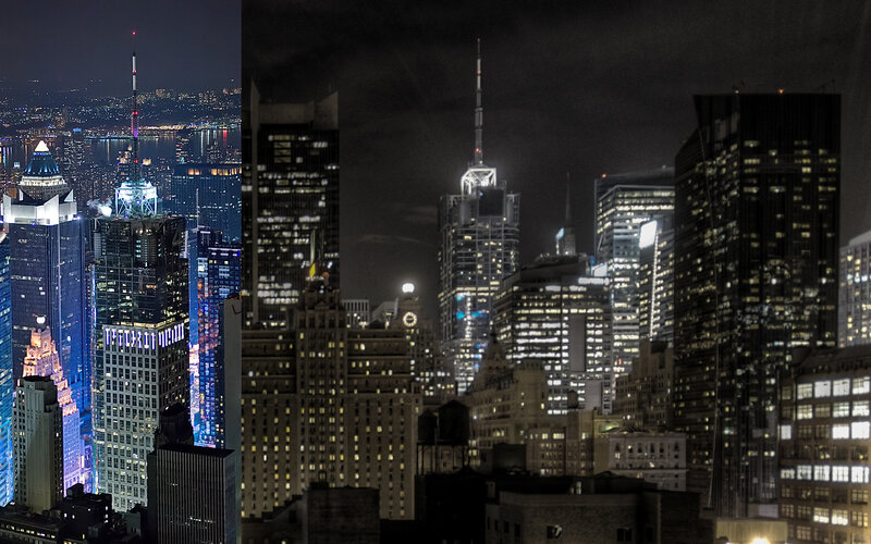 New York City skyline at night