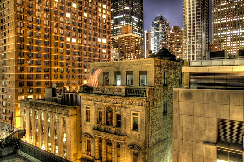 New York City skyline at night