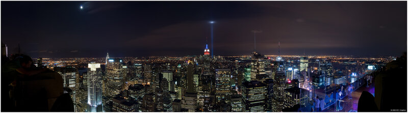 New York City skyline at night